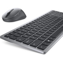 Dell KM7120W Multi-Device Bluetooth And Wireless Keyboard And Mouse Qwerty, Titan Gray (Arabic-English)
