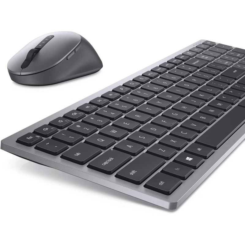 Dell KM7120W Multi-Device Bluetooth And Wireless Keyboard And Mouse Qwerty, Titan Gray (Arabic-English)