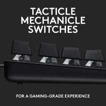 Logitech G413 Se Full-Size Mechanical Gaming Keyboard, Backlit With Tactile Switches, Us International Qwerty, Black