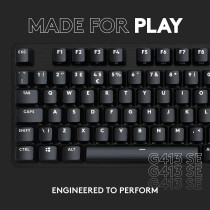 Logitech G413 Se Full-Size Mechanical Gaming Keyboard, Backlit With Tactile Switches, Us International Qwerty, Black