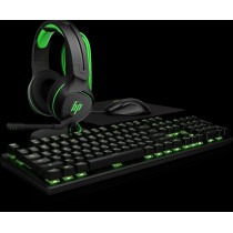 HP Pavilion Gaming Headset 400, Sleek Gaming Head-Band, With Microphone, Wired 3.5mm Jack, Black/Green
