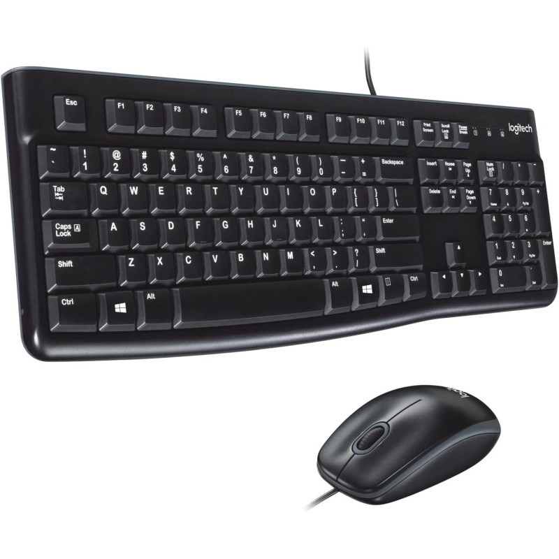 Logitech Desktop MK120 Mouse And keyboard Combo, Black