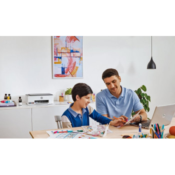 HP Smart Tank 580 Wireless All In One Printer, Print, Scan, Copy, Print Up To 18000 Black or 6000 Color Pages, White, 1F3Y2A