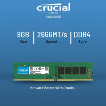 Crucial Basics 8GB DDR4 1.2v 2666Mhz CL19 UDIMM RAM Memory Module For Desktop, Green