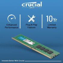 Crucial Basics 8GB DDR4 1.2v 2666Mhz CL19 UDIMM RAM Memory Module For Desktop, Green