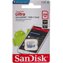 SanDisk 256GB Ultra Microsdxc Uhs 1 Card 100Mb/S Grey -Sdsqunr-256G-Gn3Mn, Grey