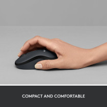 Logitech M220 Wireless Mouse, Silent Buttons, 2.4 Ghz With Usb Mini Receiver, 1000 Dpi Optical Tracking, Ambidextrous Pc / Mac / Laptop, Charcoal Grey, One Size