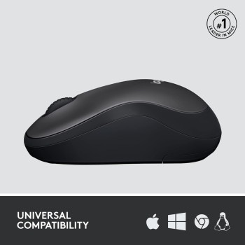 Logitech M220 Wireless Mouse, Silent Buttons, 2.4 Ghz With Usb Mini Receiver, 1000 Dpi Optical Tracking, Ambidextrous Pc / Mac / Laptop, Charcoal Grey, One Size