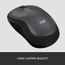 Logitech M220 Wireless Mouse, Silent Buttons, 2.4 Ghz With Usb Mini Receiver, 1000 Dpi Optical Tracking, Ambidextrous Pc / Mac / Laptop, Charcoal Grey, One Size