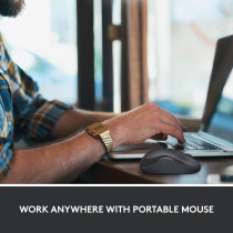Logitech M220 Wireless Mouse, Silent Buttons, 2.4 Ghz With Usb Mini Receiver, 1000 Dpi Optical Tracking, Ambidextrous Pc / Mac / Laptop, Charcoal Grey, One Size