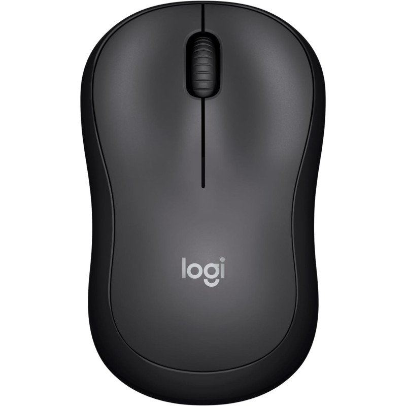 Logitech M220 Wireless Mouse, Silent Buttons, 2.4 Ghz With Usb Mini Receiver, 1000 Dpi Optical Tracking, Ambidextrous Pc / Mac / Laptop, Charcoal Grey, One Size