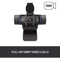Logitech C920S HD Pro Webcam, Full HD 1080p/30fps Video Calling, Clear Stereo Audio, HD Light Correction, Privacy Shutter, Works with Skype, Zoom, FaceTime, Hangouts, PC/Mac/Laptop/Tablet/Xbox, Black
