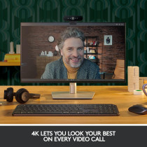 Logitech Brio Stream Webcam, Ultra HD 4K Streaming Edition, 1080p/60fps Hyper-Fast Streaming, Wide Adjustable Field of View For Gaming, Works With Skype, Zoom, Xsplit, Youtube, PC/Xbox/Laptop, Black