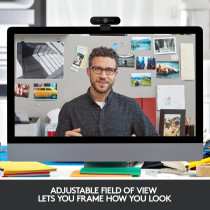 Logitech Brio Stream Webcam, Ultra HD 4K Streaming Edition, 1080p/60fps Hyper-Fast Streaming, Wide Adjustable Field of View For Gaming, Works With Skype, Zoom, Xsplit, Youtube, PC/Xbox/Laptop, Black