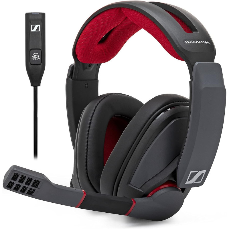 Sennheiser GSP 350 Closed Back Gaming Headset, (Pack of 1), USB, Black/Red