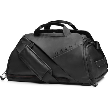 OMEN Transceptor DuffleBag Backpack With USB Port Charger, 17.3 Inch, Laptop Sleeve, Water-Resistant, Shoe Stash, RFID-Blocking, Luggage Sleeve (7MT82AA)