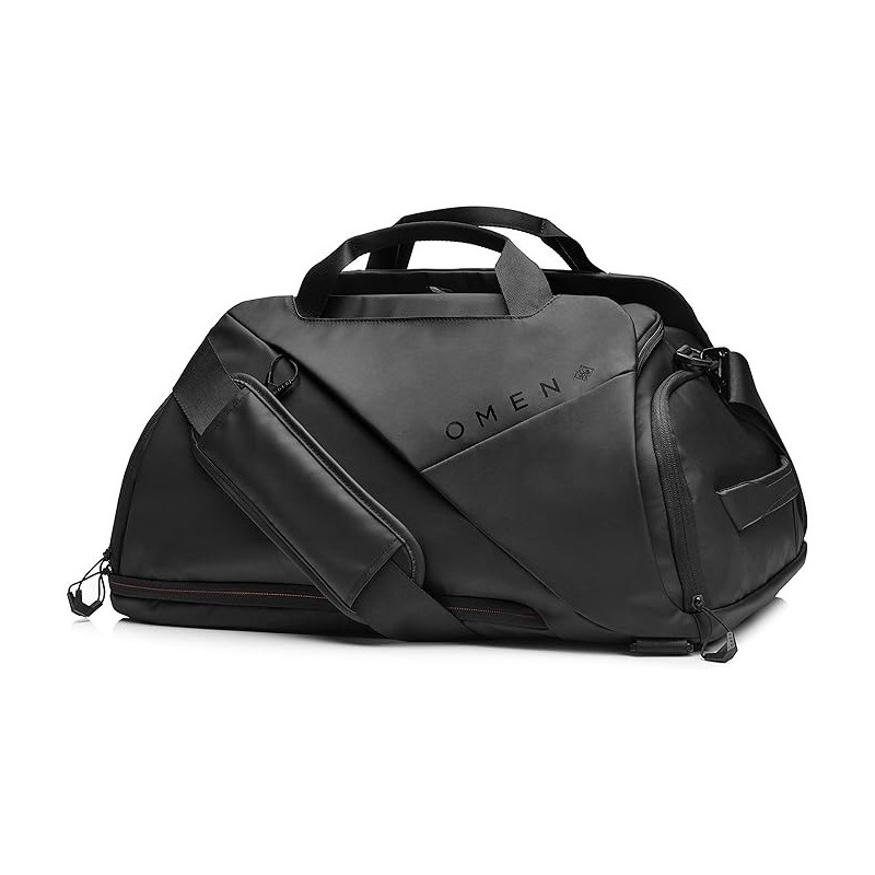 OMEN Transceptor DuffleBag Backpack With USB Port Charger, 17.3 Inch, Laptop Sleeve, Water-Resistant, Shoe Stash, RFID-Blocking, Luggage Sleeve (7MT82AA)