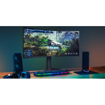 LG 34GP63A, 34 Inch, Curved UltraGear QHD HDR 10 160Hz Monitor With Tilt/Height Adjustable Stand, Built-in Speaker
