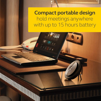 Jabra Speak 710 Portable UC Conference Speakerphone For Conference Calls And Music, Bluetooth, USB