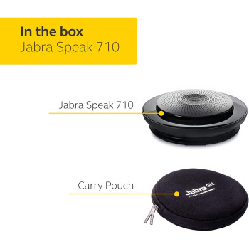 Jabra Speak 710 Portable UC Conference Speakerphone For Conference Calls And Music, Bluetooth, USB