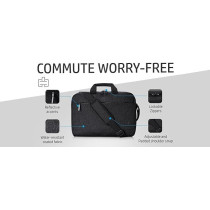 HP 1X645AA Notebook Case, 15.6 Inch, Briefcase, Black