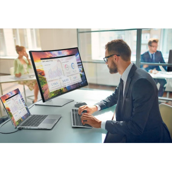 Dell Premier Multi-Device Wireless Keyboard And Mouse, KM7321W, Titan Gray