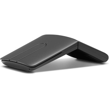 Lenovo Yoga Computer Mouse For PC, Laptop, Computer With Windows Or Chrome, 2.4GHz Wireless Nano Receiver And Bluetooth 5.0, Ergonomic V-Shape, Twists Flat - Built-In Laser Presenter, Shadow Black