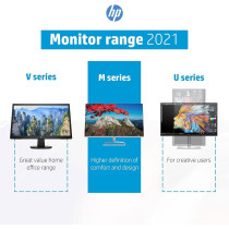 HP M27f Ultraslim Monitor 27 Inch, Full HD 1080p, 75hz Refresh Rate 2 x HDMI, 1 x VGA Blue Light Filter, Anti Glare, Tilt Adjutsment, Flicker Free, 178 Degree Ultra Wide Viewing Angle, Silver/Black