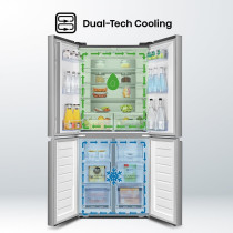 Hisense, RQ561N4AC1 561 Four Door Refrigerator, No Frost Technology, Silver, 1 Year Warranty