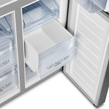 Hisense, RQ561N4AC1 561 Four Door Refrigerator, No Frost Technology, Silver, 1 Year Warranty