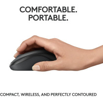Logitech M240 Silent Bluetooth Mouse, Wireless, Compact, Portable, Smooth Tracking, For Windows, macOS, ChromeOS, Compatible With PC, Mac, Laptop, Tablets, Graphite