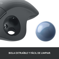 Logitech ERGO M575 Wireless Trackball Mouse, Easy thumb Control, Precision And Smooth Tracking, Ergonomic Comfort Design, For Windows, PC And Mac With Bluetooth And USB Capabilities, Graphite
