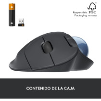 Logitech ERGO M575 Wireless Trackball Mouse, Easy thumb Control, Precision And Smooth Tracking, Ergonomic Comfort Design, For Windows, PC And Mac With Bluetooth And USB Capabilities, Graphite