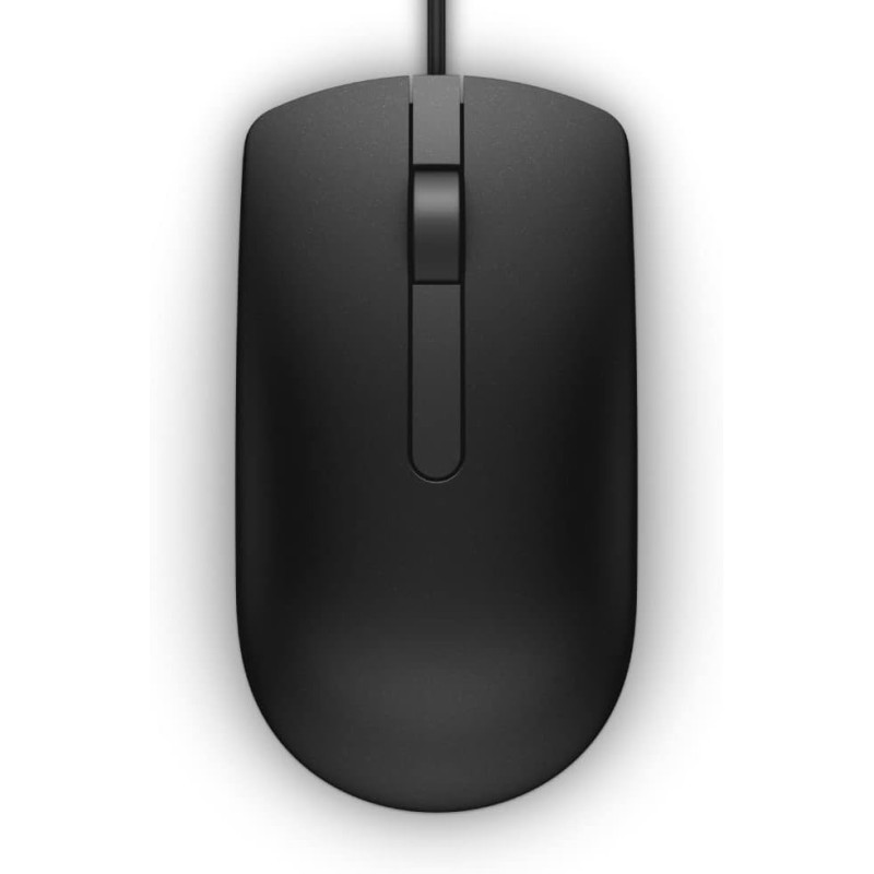 Dell MS116 Mouse Optical 2 Buttons Wired, USB Retail For Inspiron 17R 57XX, 17R 7720, Latitude D630, Optiplex 50XX, 5250, 90XX, XPS One 27XX, Black