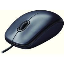 Logitech M90 USB Wired Mouse, Black, m-u0026