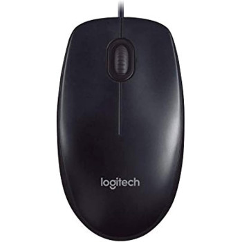 Logitech M90 USB Wired Mouse, Black, m-u0026