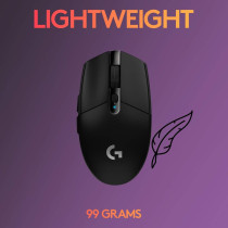 Logitech G305 LIGHTSPEED Wireless Gaming Mouse, Hero 12K Sensor, 12,000 DPI, Lightweight, 6 Programmable Buttons, 250h Battery Life, On-Board Memory, PC/Mac, Black