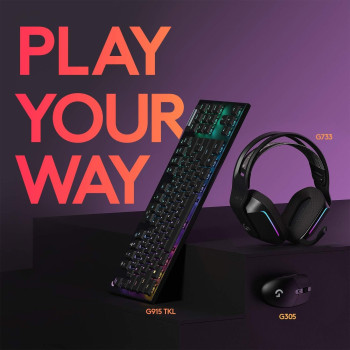 Logitech G305 LIGHTSPEED Wireless Gaming Mouse, Hero 12K Sensor, 12,000 DPI, Lightweight, 6 Programmable Buttons, 250h Battery Life, On-Board Memory, PC/Mac, Black