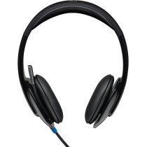 Logitech H540 Wired Headset, Stereo Headphone With Noise-Cancelling Microphone, Usb, On-Ear Controls, Mute Indicator Light, Pc/Mac/Laptop, Black