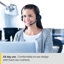 Jabra Evolve 20 MS Stereo Headset, Microsoft Certified Headphones For VoIP Softphone mit Passivem Noise-Cancelling, USB-Kabel mit Anrufsteuerung