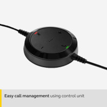 Jabra Evolve 20 MS Stereo Headset, Microsoft Certified Headphones For VoIP Softphone mit Passivem Noise-Cancelling, USB-Kabel mit Anrufsteuerung