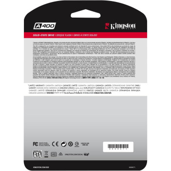 Kingston 480GB A400 SATA3 2.5 Inch, Internal SSD Upto 500MB/s Read, 450MB/s Write