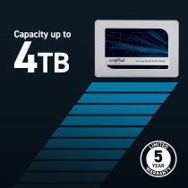 Crucial CT500MX500SSD1 MX500 500GB 3D NAND SATA 2.5 Inch Internal SSD, Metal