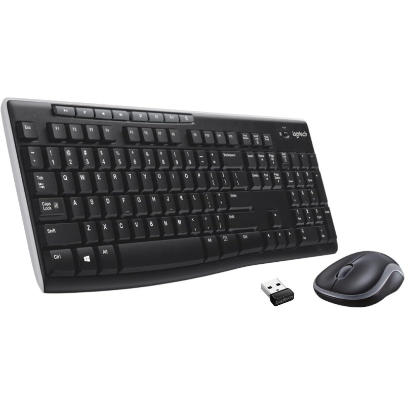 Logitech MK270 Wireless Keyboard and Mouse Combo, Keyboard And Mouse Included, Black