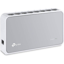TP-Link 8 Port 10/100Mbps Fast Ethernet Switch Desktop Ethernet Splitter Ethernet Hub, Plug And Play, Fanless Quiet, Desktop Design, Green Technology Unmanaged (TL-SF1008D), White