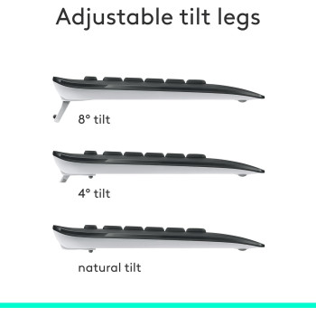 Logitech MK540 Advanced Wireless Keyboard and Mouse Combo for Windows, 2.4 GHz Unifying USB-Receiver, Multimedia Hotkeys, For PC, Laptop, Arabic Layout, Black