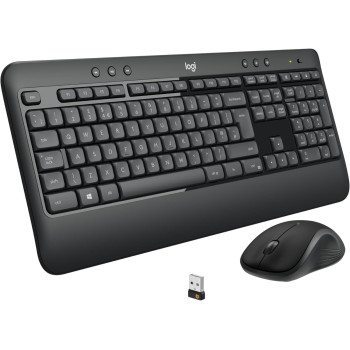 Logitech MK540 Wireless Keyboard and Mouse Combo for Windows, 2.4 GHz Wireless with Unifying USB-Receiver, Wireless Mouse, Multimedia Hot Keys, PC/Laptop, Black