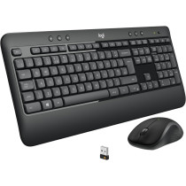 Logitech MK540 Wireless Keyboard and Mouse Combo for Windows, 2.4 GHz Wireless with Unifying USB-Receiver, Wireless Mouse, Multimedia Hot Keys, PC/Laptop, Black