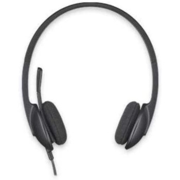 Logitech H340 Wired Headset, Stereo Headphones With Noise-Cancelling Microphone, Usb, Pc/Mac/Laptop, Black