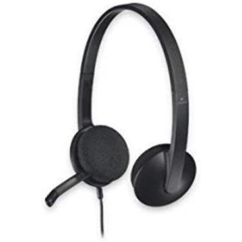 Logitech H340 Wired Headset, Stereo Headphones With Noise-Cancelling Microphone, Usb, Pc/Mac/Laptop, Black